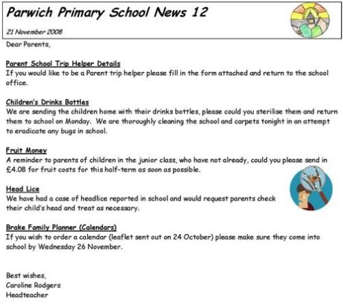 School Newsletter 12
