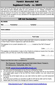 Gift Aid Form