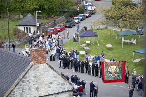 The Procession Arrives at St. Peter's Church