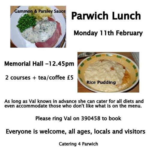 Parwich Lunch - February