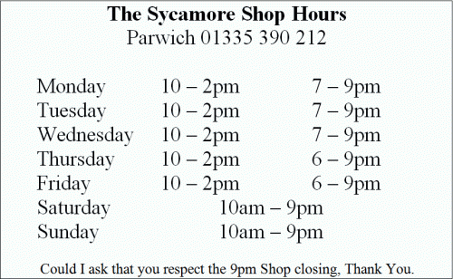 shop Hours