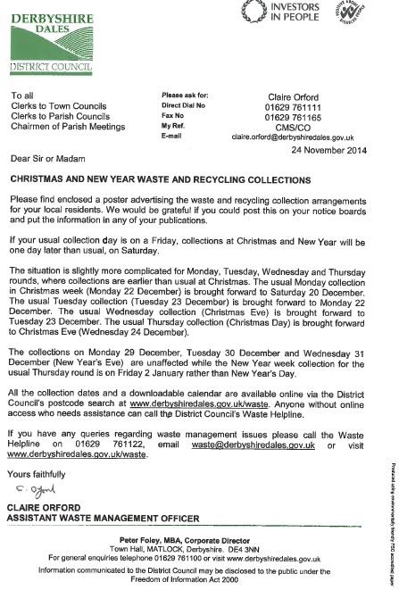 christmas waste letter