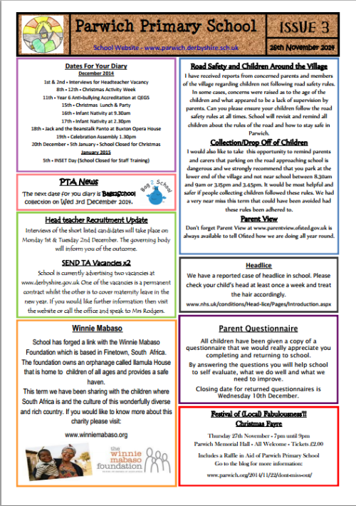 school newsletter 3