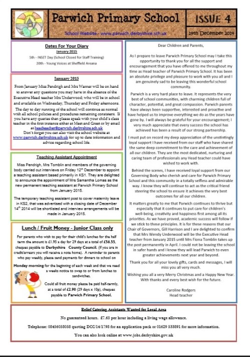 School newsletter 4
