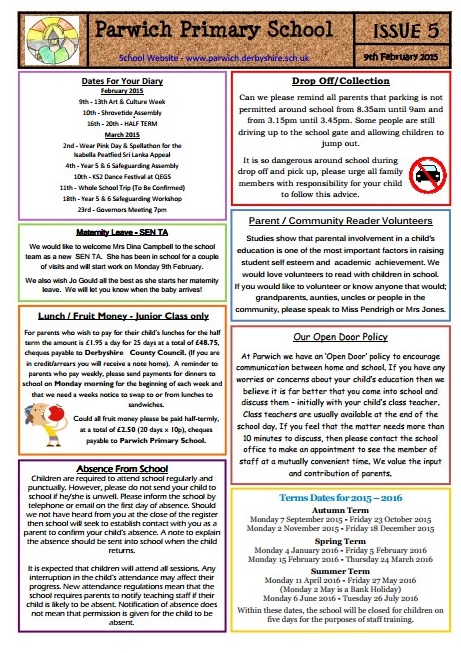 School newsletter #5