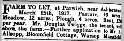 1917 12 Jan farm to let