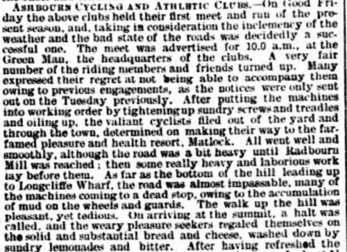 1892 DA&amp;J 22 Apr Ash Cycling CLub