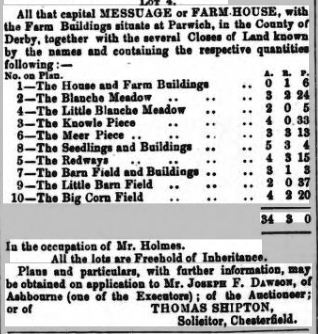1867 31 May DA&amp;J sale Blanche Meadow 2