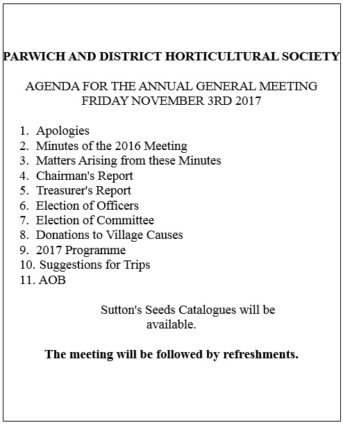 Hort Soc AGM 2017