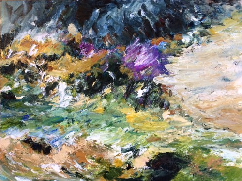 Sea swell at kynance cove - Oil