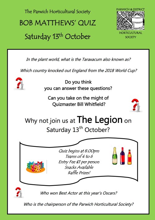 Bob Matthews Quiz Poster